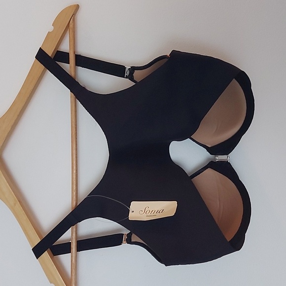 NWT Soma Vanishing Back Full Coverage Front Closure Black Lace Size 36C - Picture 2 of 5